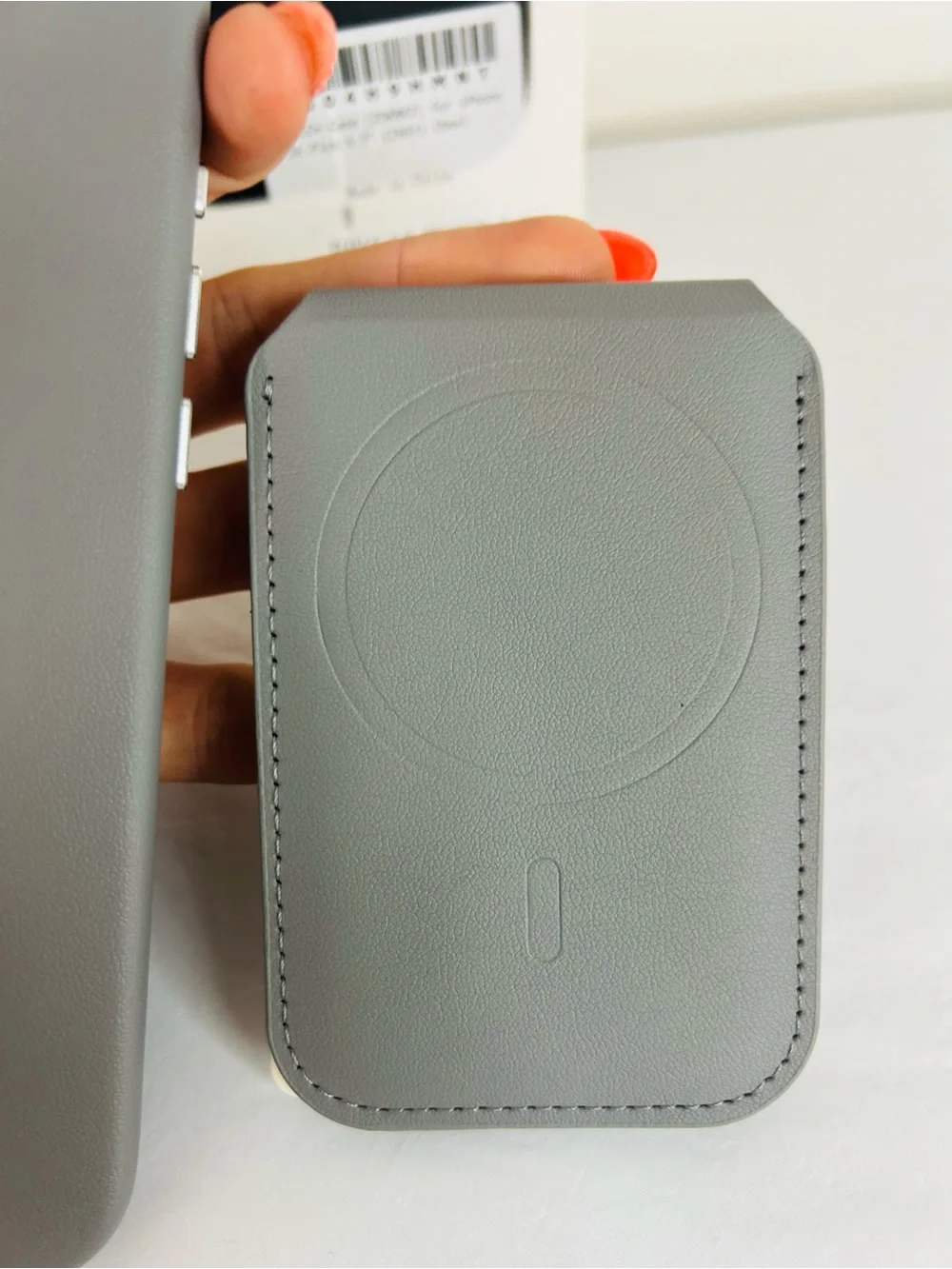 Gray RFID Blocking Magnetic Wallet & Phone Case for IPhone 16